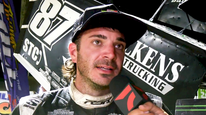 Aaron Reutzel reacts after fifth High Limit win of season at Grandview