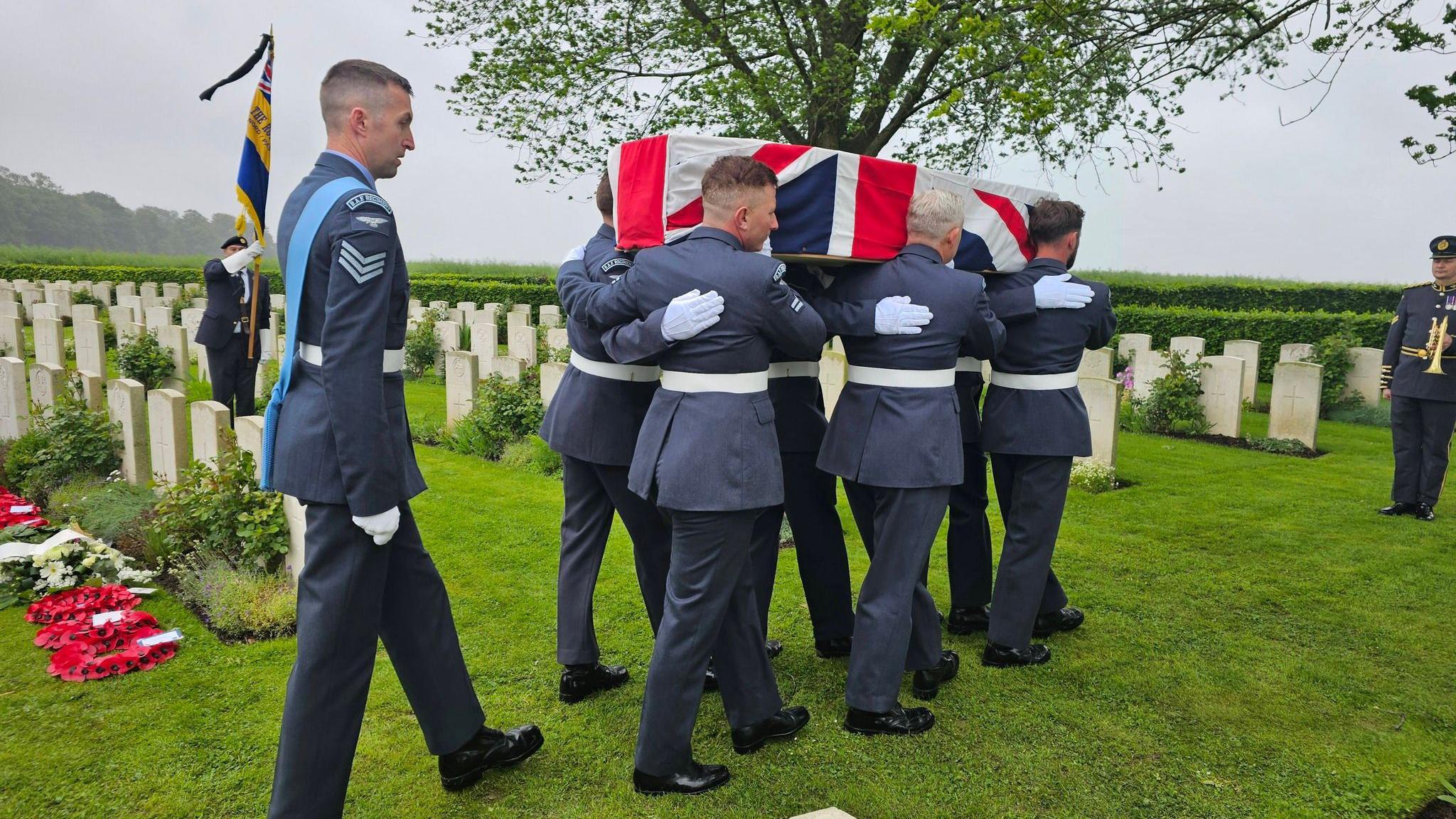 Wartime RAF pilot buried 86 years after crash