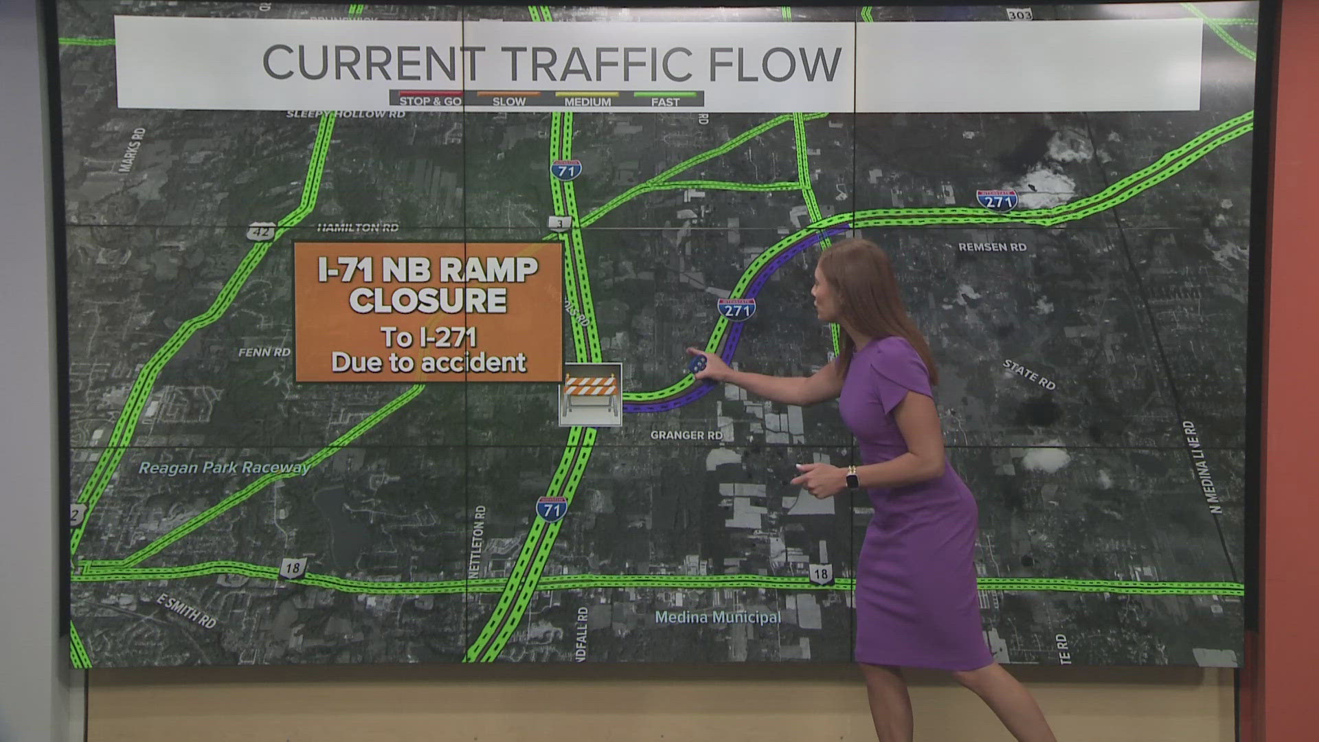 Semi rollover closes ramp from I-71 north to I-271 north: See the detour
