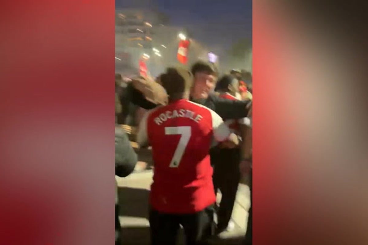 Video: Ian Wright joins Arsenal fans in joyous title win celebrations