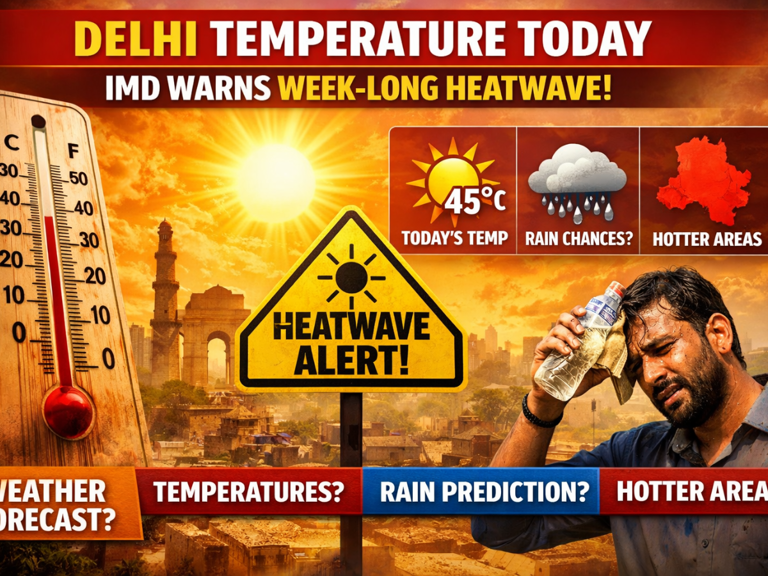 Delhi temperature today: IMD warns week-long heatwave; check weather ...