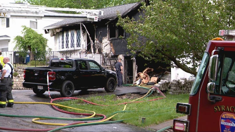 Live wires and high heat added danger as firefighters battle house fire ...