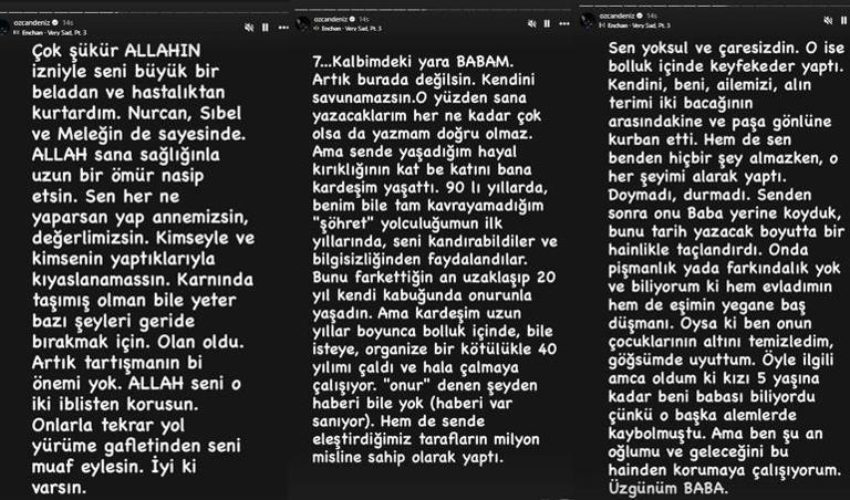 Haberler: Özcan Deniz’den doğum gününde ailesiyle ilgili şok paylaşım ...