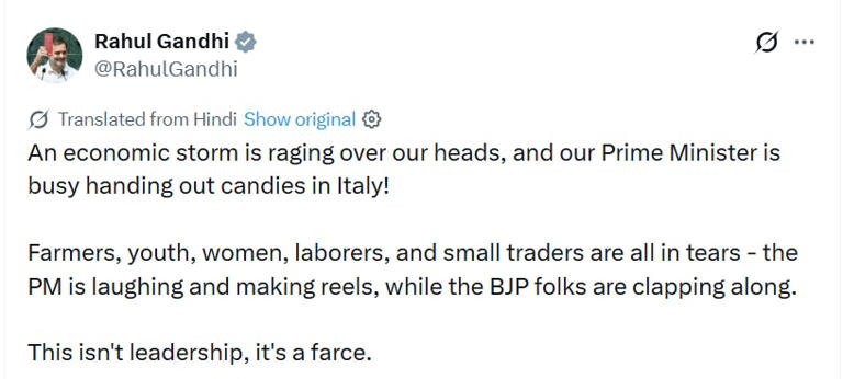 Economy tanking, PM handing out toffees: Rahul Gandhi on Melody moment