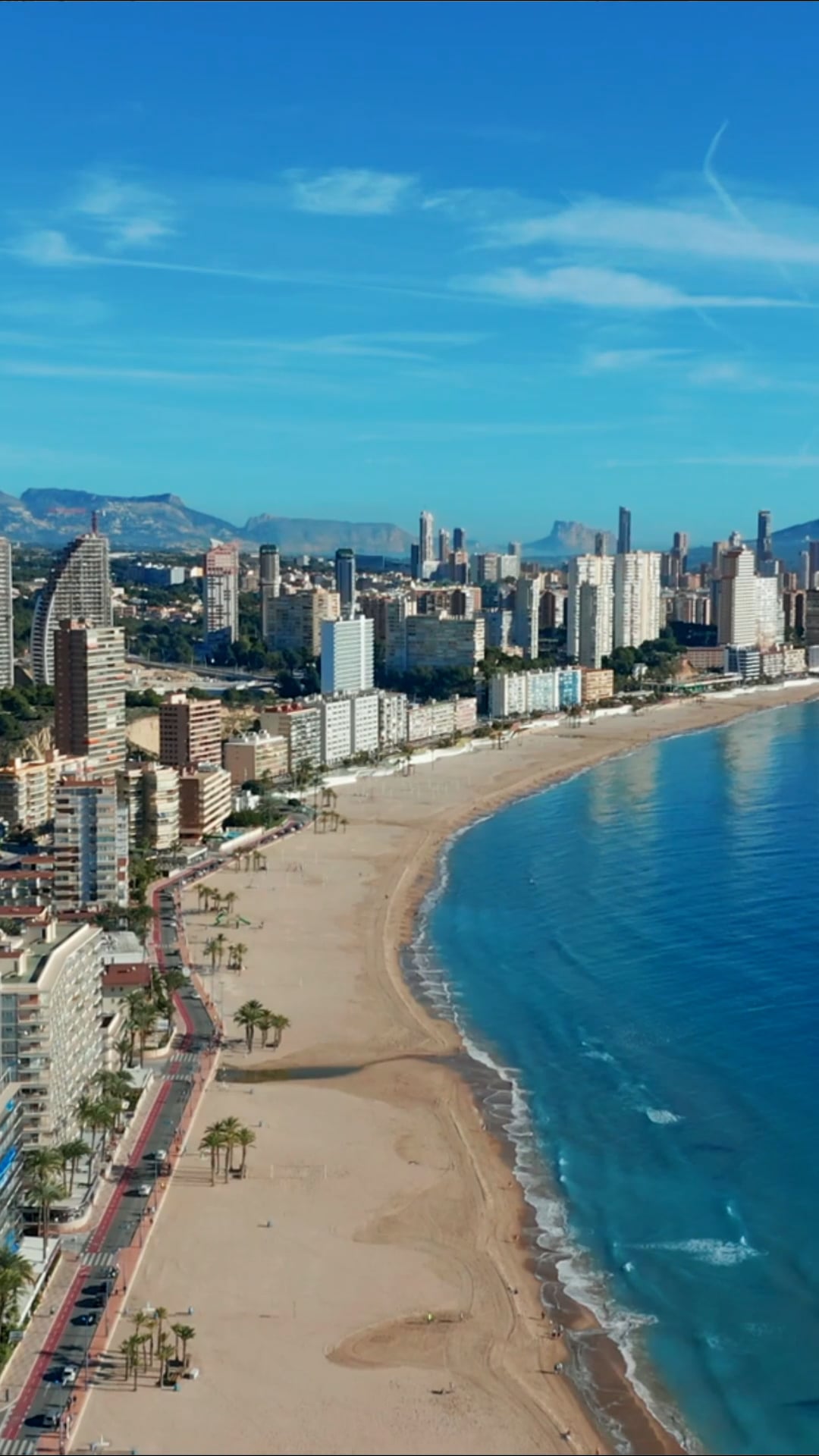 Picture Idea: Benidorm Spain Drone Views Of The Mediterranean S Skyline Giants