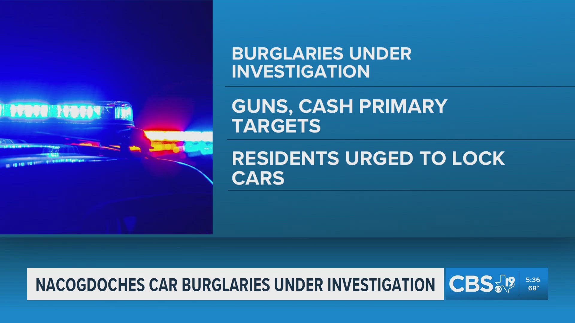 Nacogdoches County deputies investigate string of vehicle burglaries