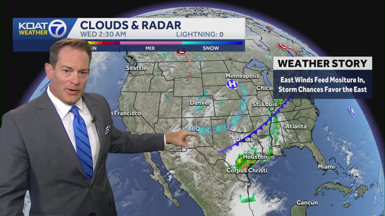 Storm chances are back, mainly favoring eastern New Mexico and there is ...
