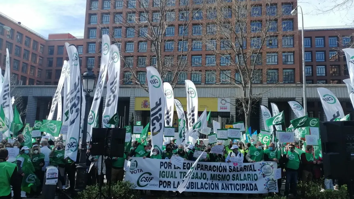 CSIF advierte a Sanidad de que retomará las movilizaciones si se dilata ...