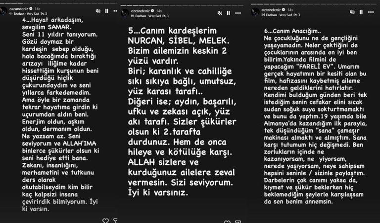 Haberler: Özcan Deniz’den doğum gününde ailesiyle ilgili şok paylaşım ...