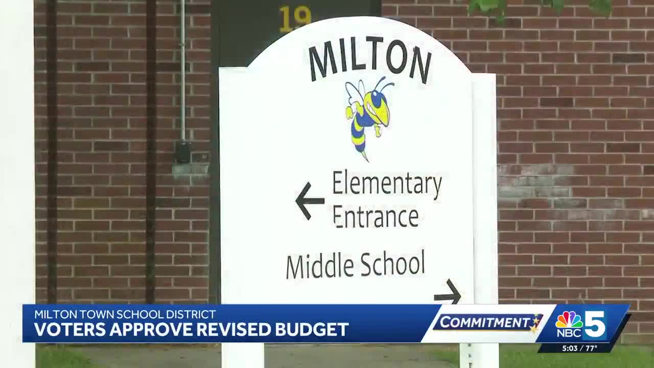 Milton voters approve revised school budget