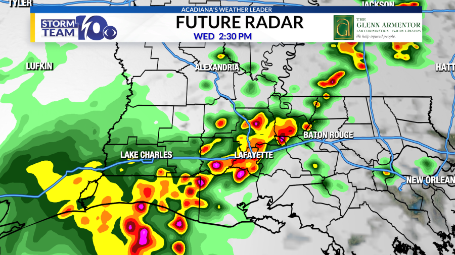 Drying out this morning, more storms for the afternoon