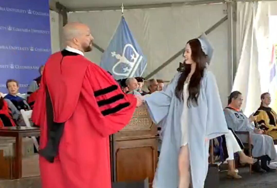 Annie graduates from Columbia, thanks fans