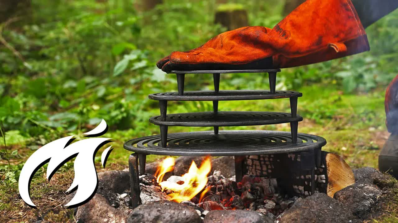 What is a fire tower and how to cook meat on it?