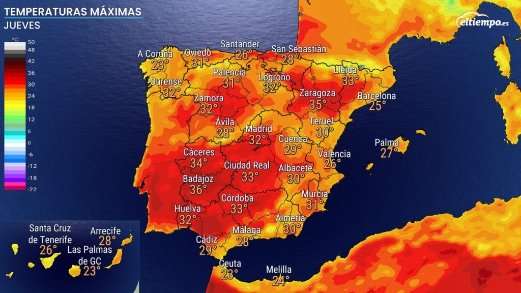 El viernes podría convertirse en el día más sofocante de la semana con ...