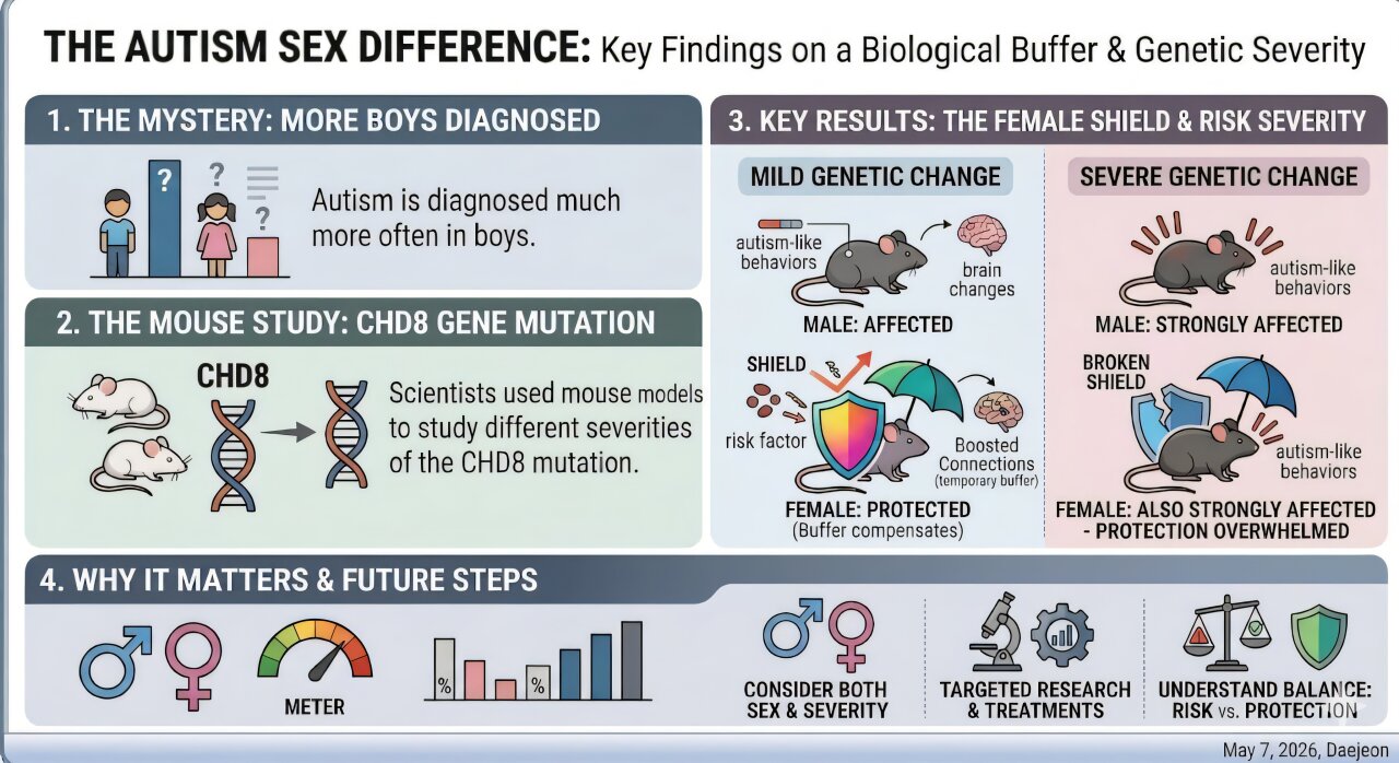 Strong genetic mutation overrides female protective effects in autism ...