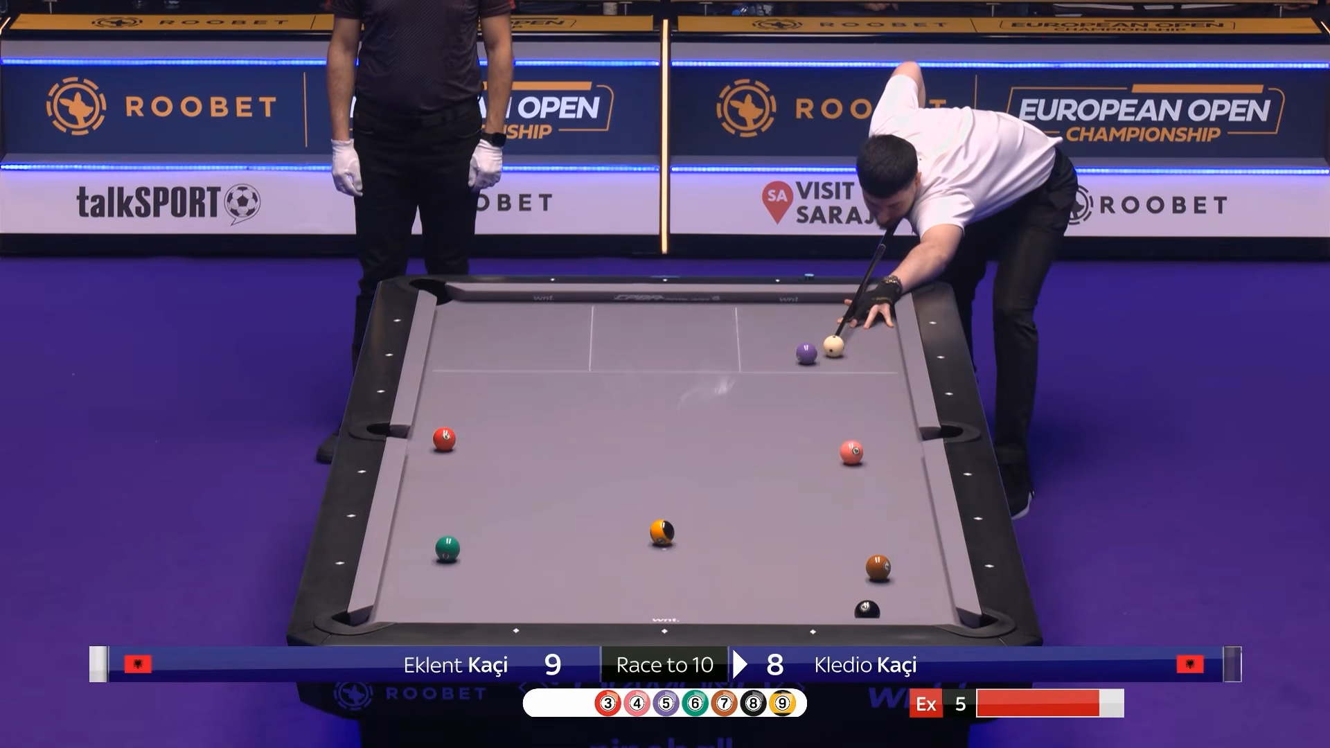 Brother vs brother turned into total chaos on the pool table