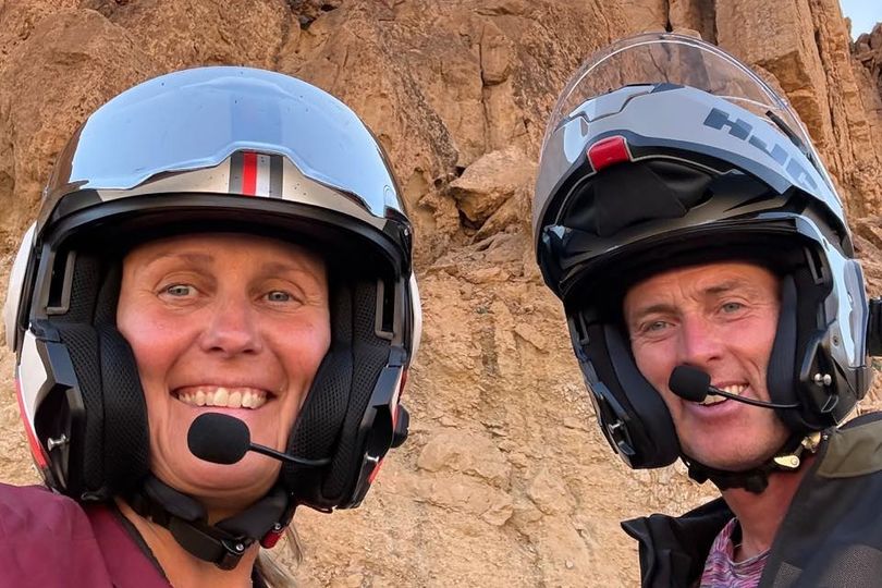 Lindsay and Craig Foreman were motorcycling around the world when they were detained by Iran