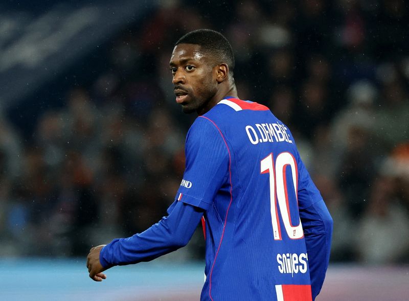 Soccer - Dembele sets example for PSG with defensive intensity before ...