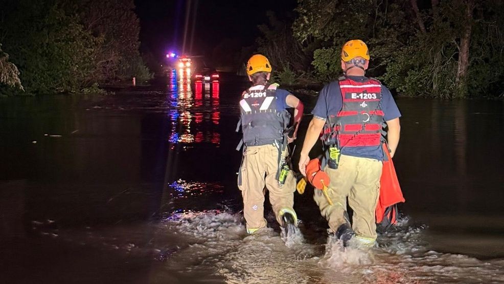 Travis County crews rescue driver from flooded road near Manor