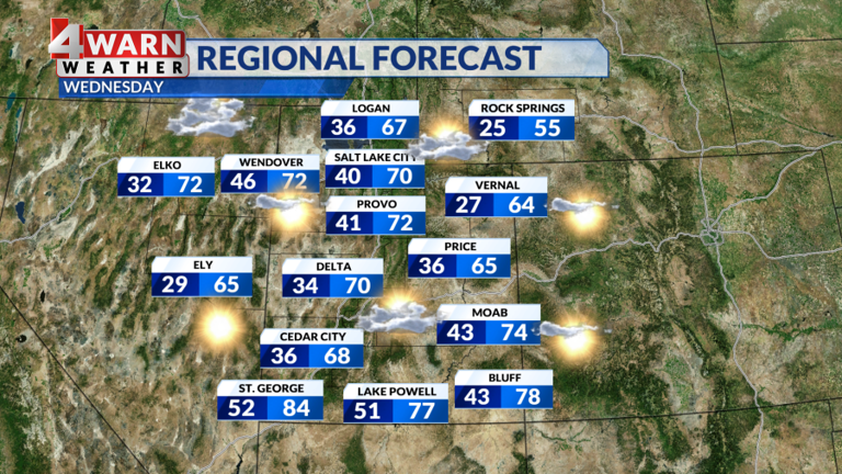 Utah weather: Slight chances for showers Thursday, warmer for Memorial ...