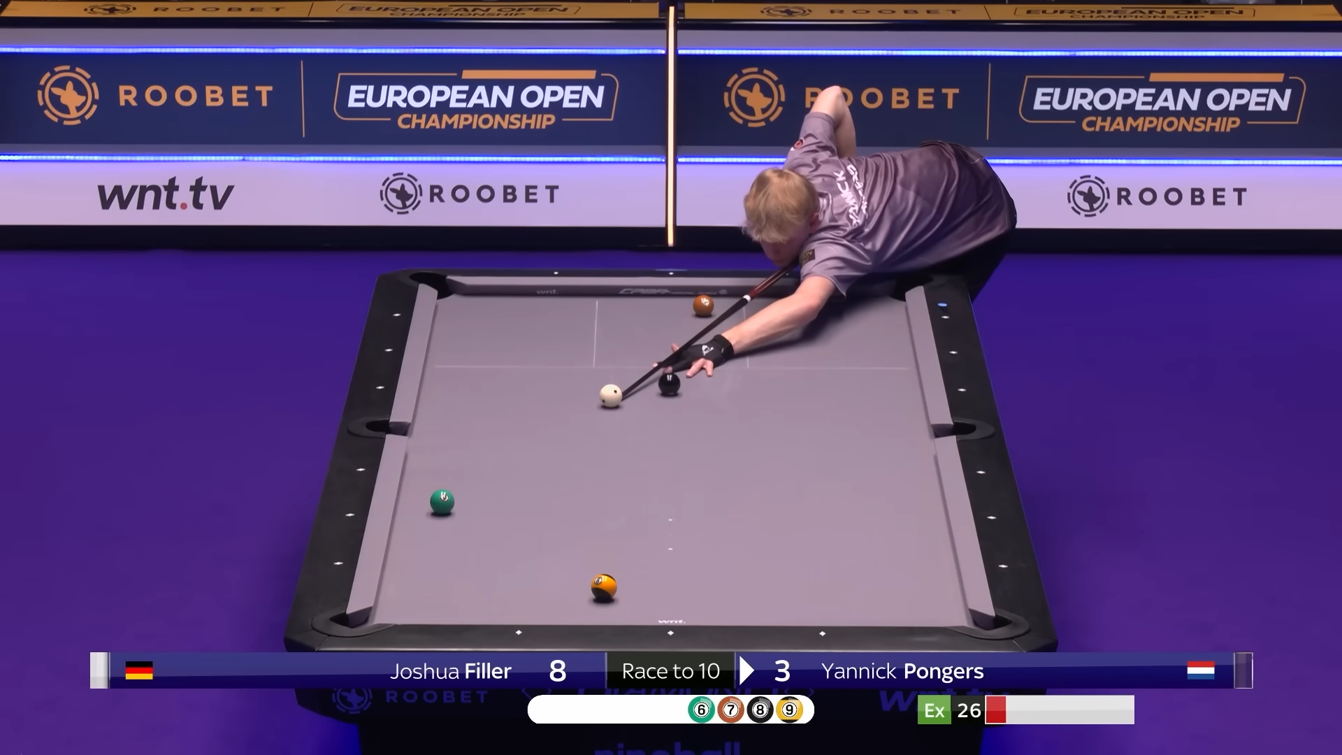 This is what defending champion pressure looks like on the pool table