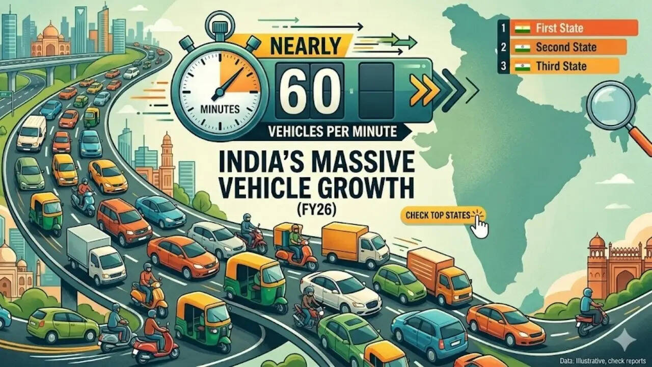 India bought nearly 60 vehicles per min in FY26! Check top states