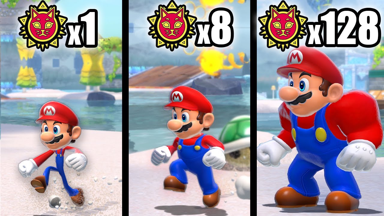 Mario becomes significantly stronger with every shine in Bowser's Fury