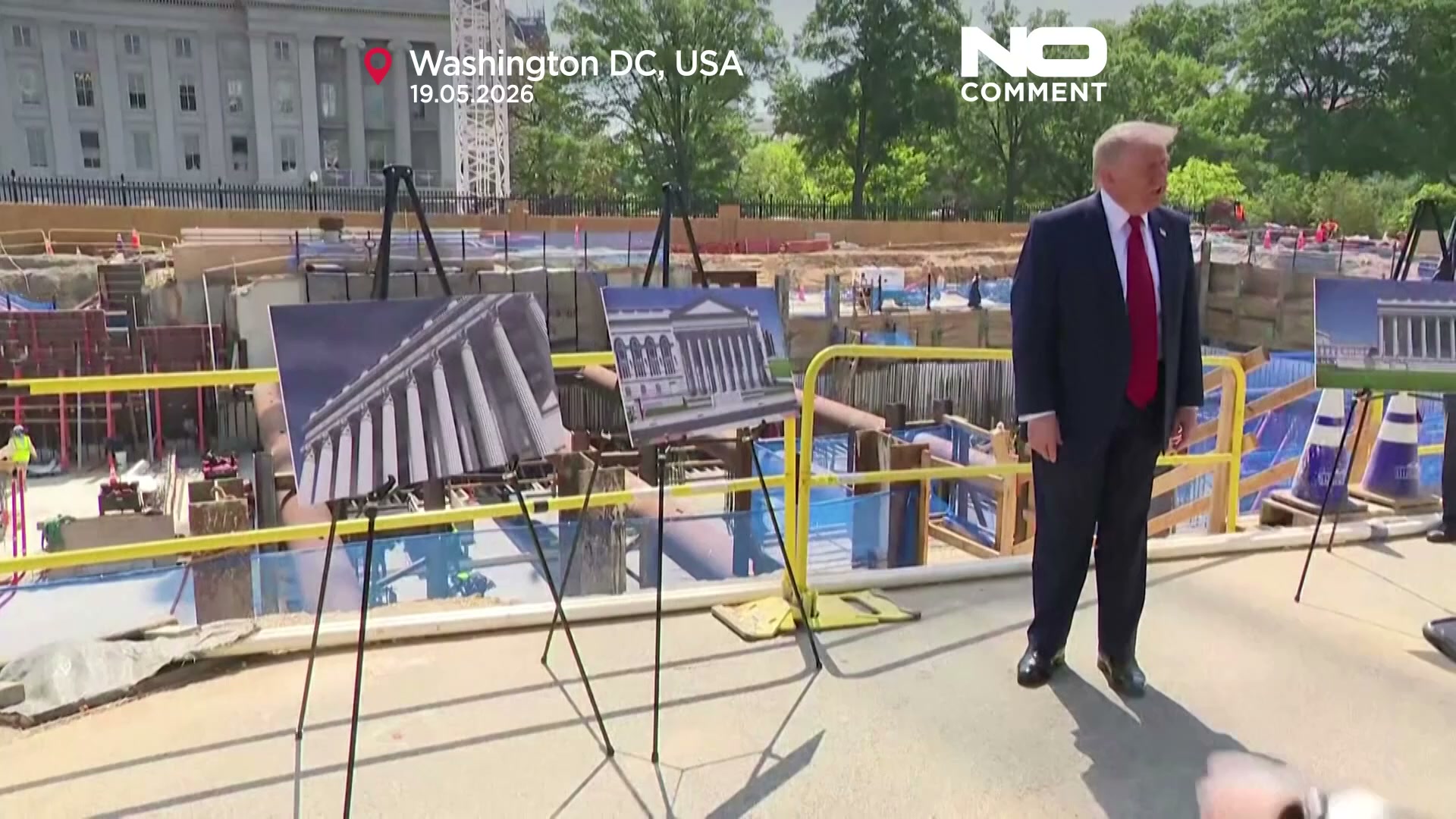 Trump shows off massive White House ballroom construction site