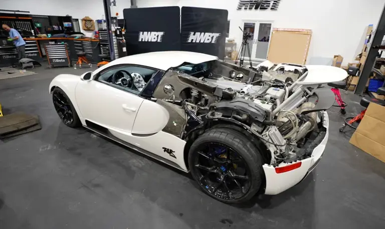 Mat Armstrong gets damaged Bugatti Veyron driving with $3 repair part ...