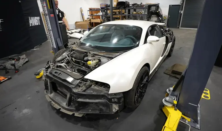 Mat Armstrong gets damaged Bugatti Veyron driving with $3 repair part ...