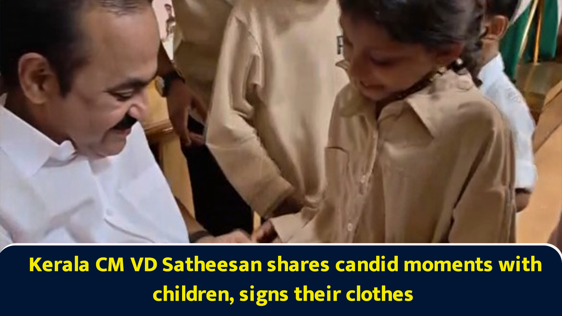 Watch: Kerala CM VD Satheesan shares candid moments with children ...