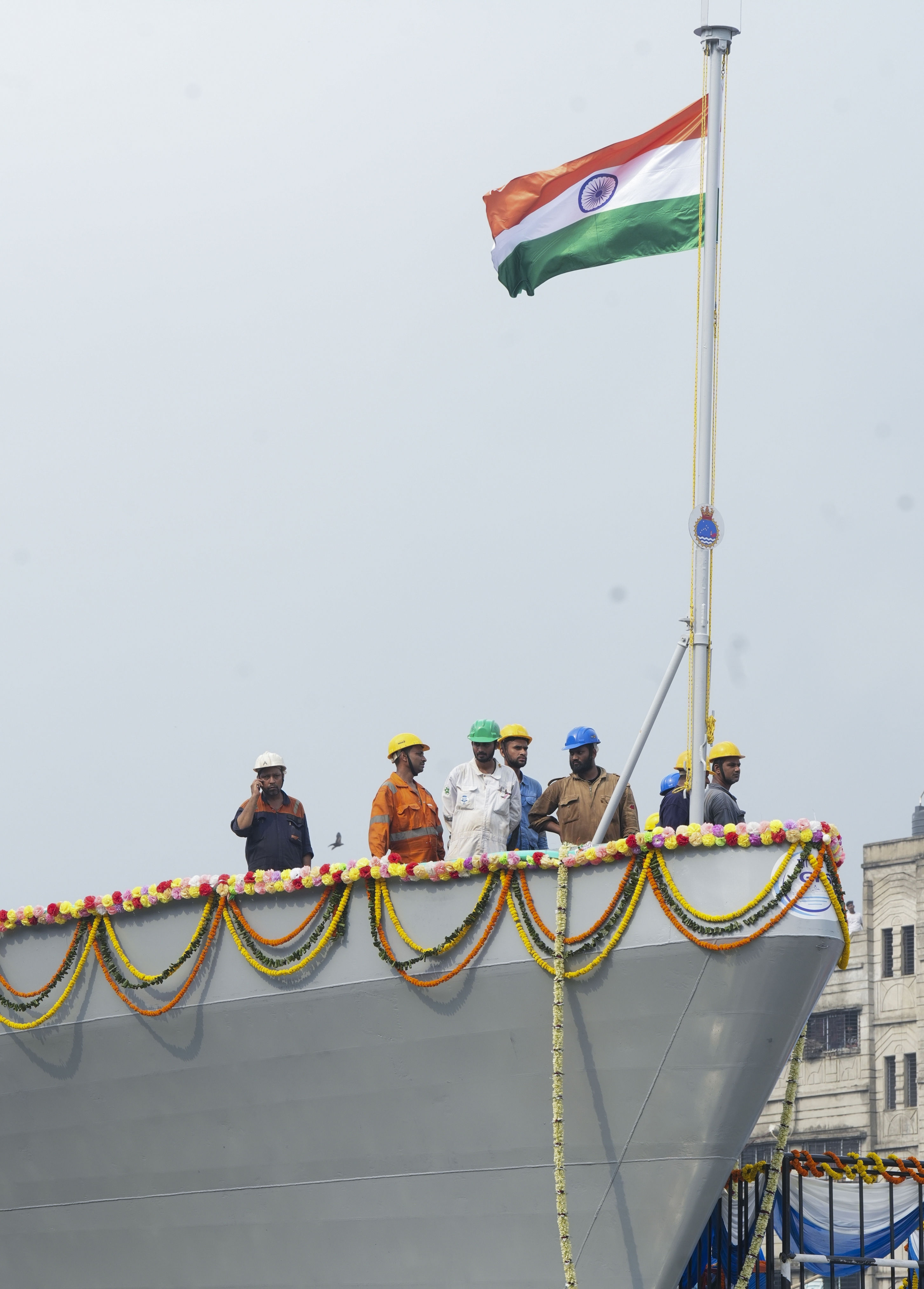 GRSE launches first next-gen offshore patrol vessel for Indian Navy