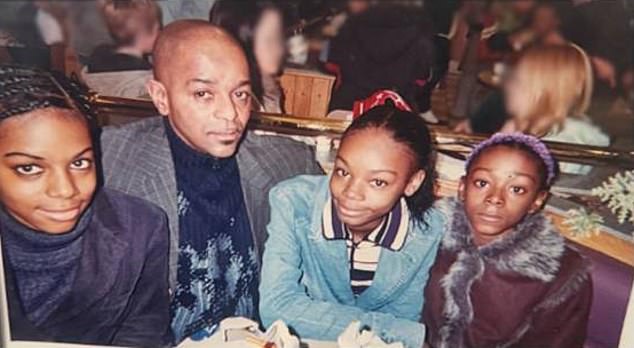 Tragic sisters Jane, Christina and Rebecca pictured left-right in their teenage years with their father Joseph 