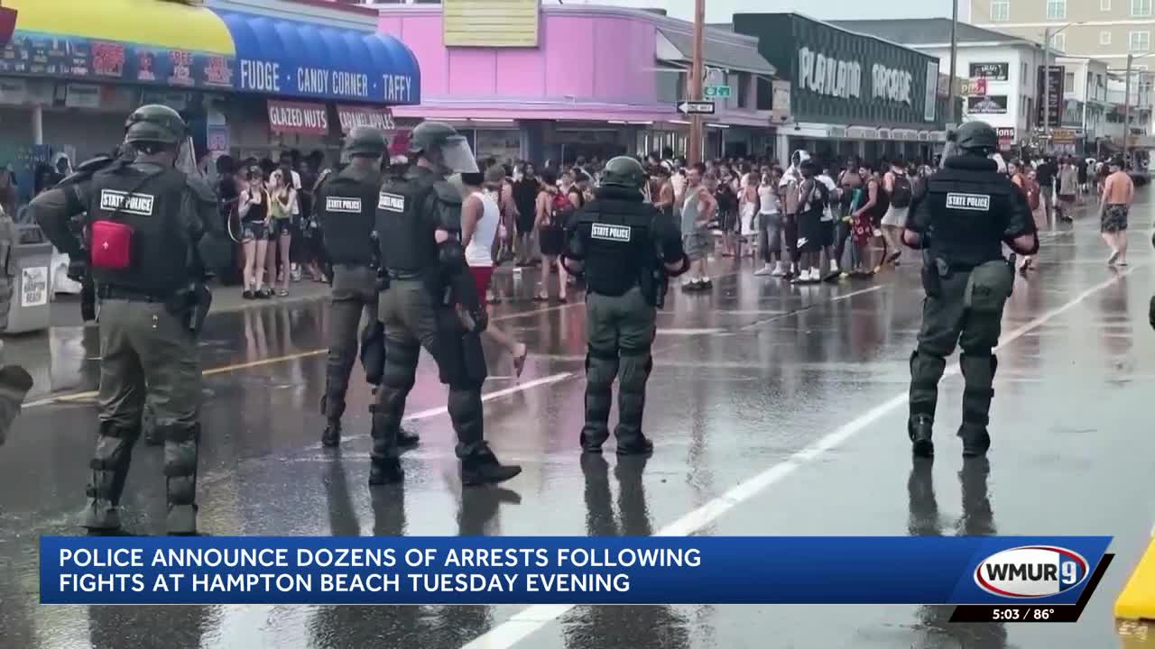 Police announce dozens of arrests following fights at Hampton Beach ...
