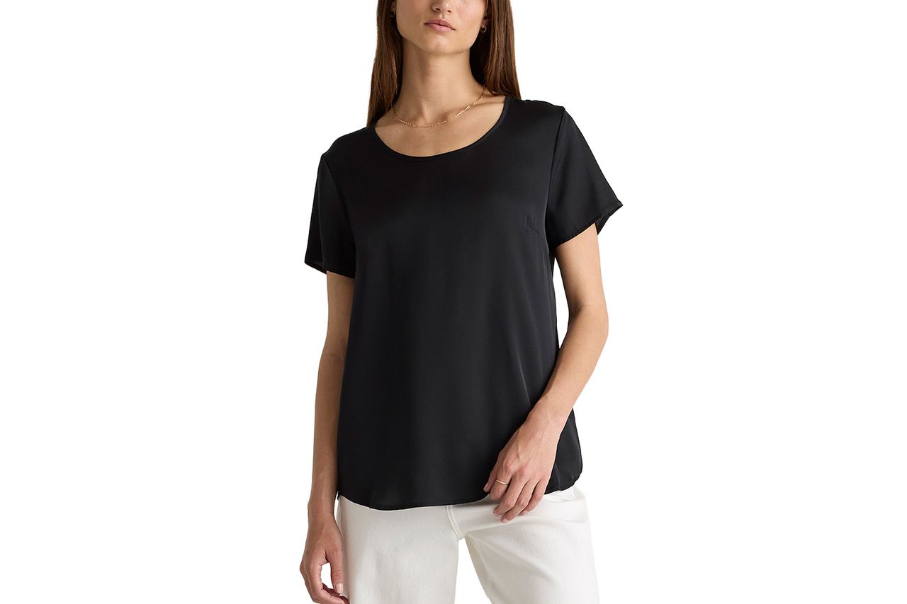 Quince Washable Stretch Silk Tee