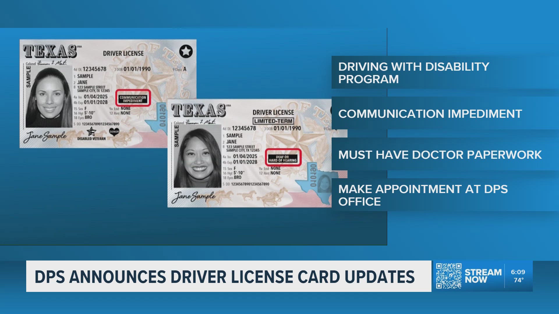 Texas rolls out driver’s licenses with disability identifiers