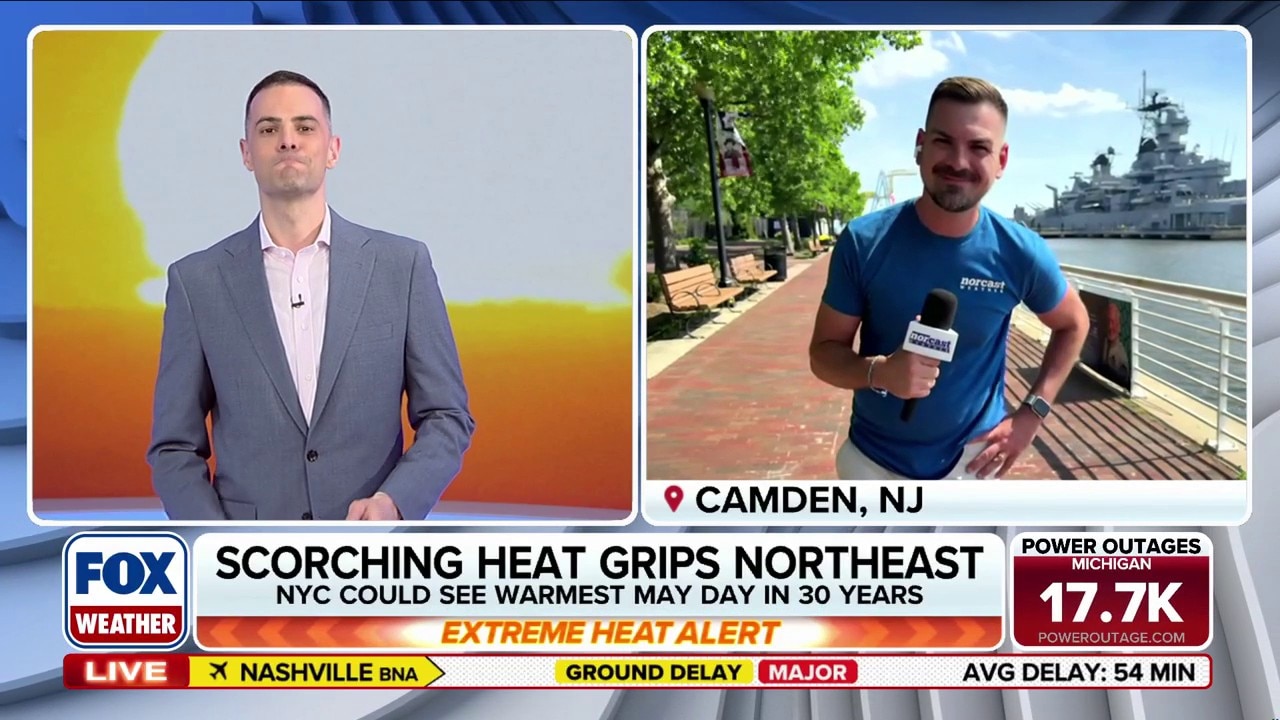 Scorching heat grips the Northeast through Wednesday
