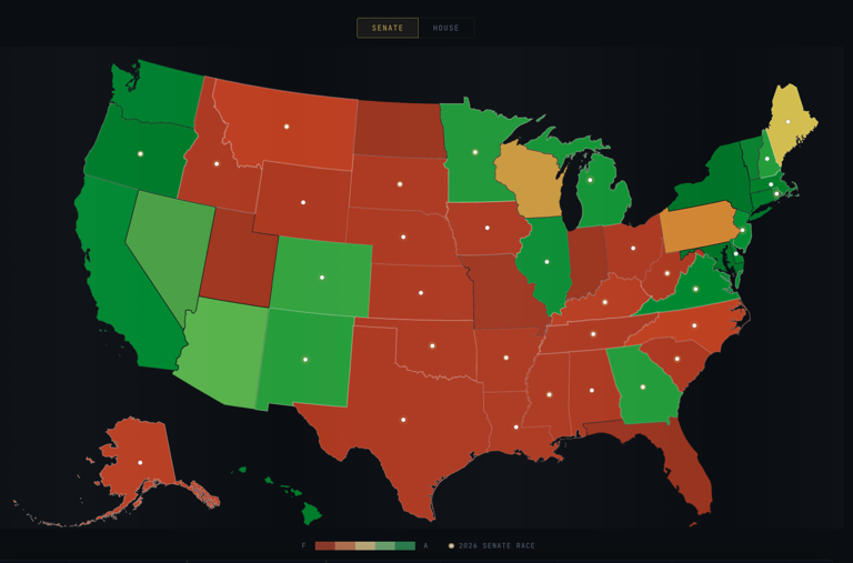 A new map grades how your lawmakers voted on national parks and public ...