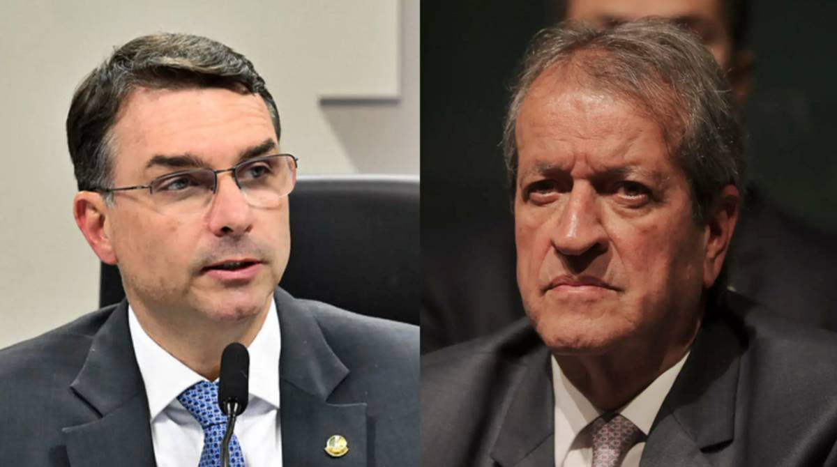 Flávio Bolsonaro e Valdemar Costa Neto – Foto: Agência Brasil