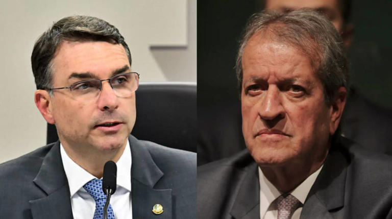 Flávio Bolsonaro e Valdemar Costa Neto – Foto: Agência Brasil