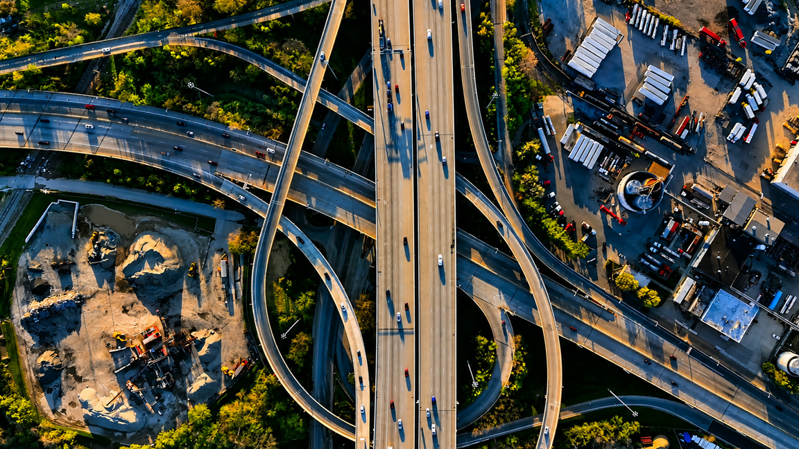 Modern highway infrastructure and transportation system