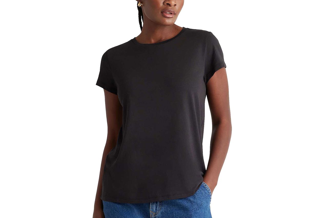 Cotton Modal Crew Neck Swing Tee