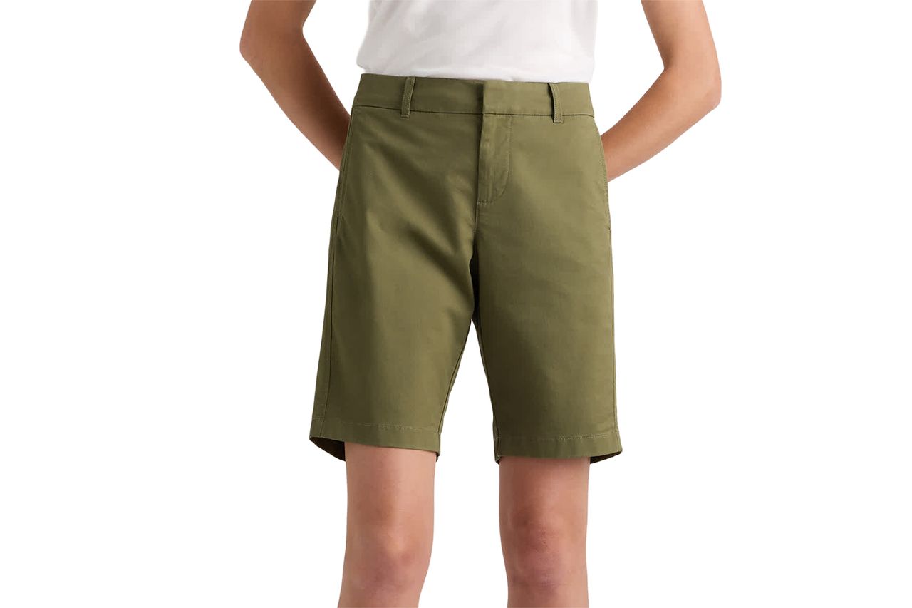 Organic Stretch Cotton Chino Bermuda Shorts