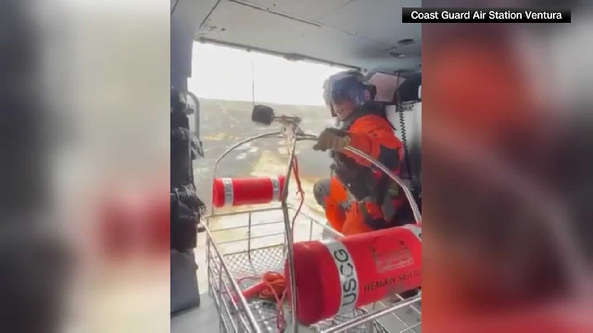 Video shows Coast Guard rescuing stranded boater stranded on an island ...