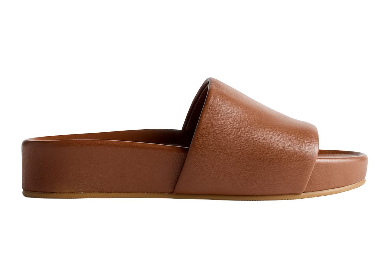 Quince Italian Leather Platform Slide Sandal
