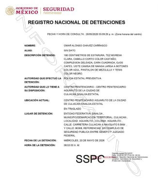 Omar Chávez, hijo de Julio César Chávez, es detenido en Culiacán y llevado a penal