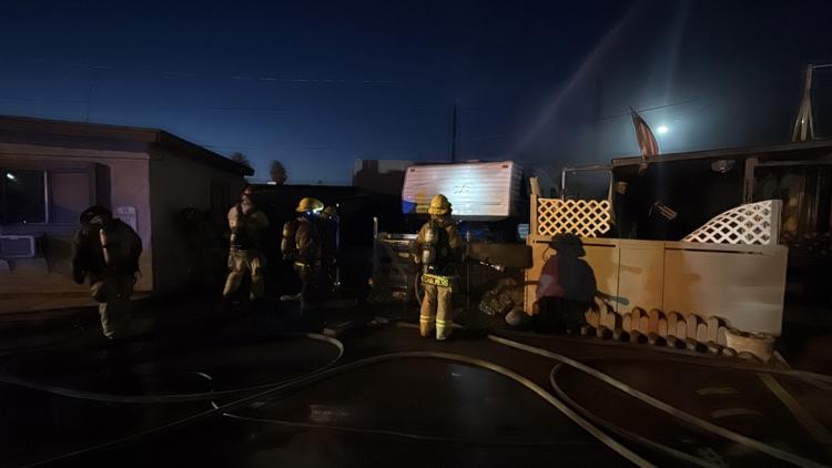 Woman in extremely critical condition following Phoenix trailer fire
