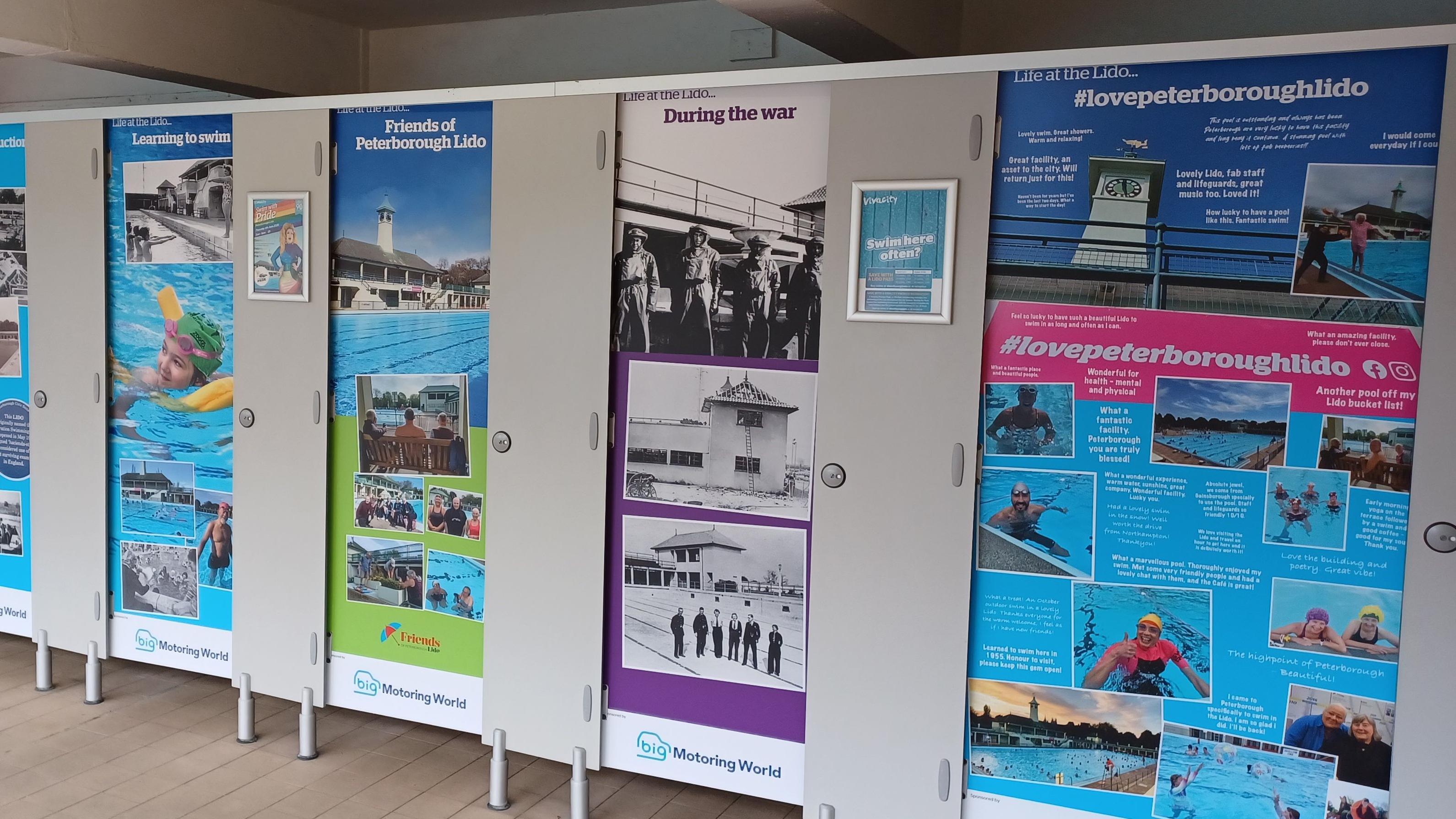 Lido cubicle door exhibition charts first 90 years