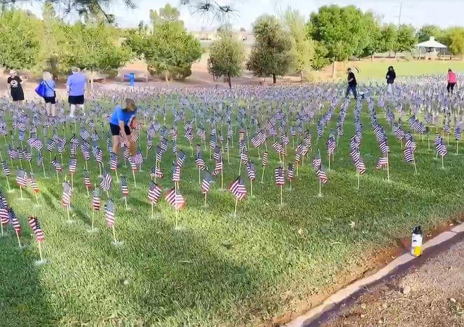 More than 6,000 flags at Police Memorial Park in Las Vegas honor fallen ...