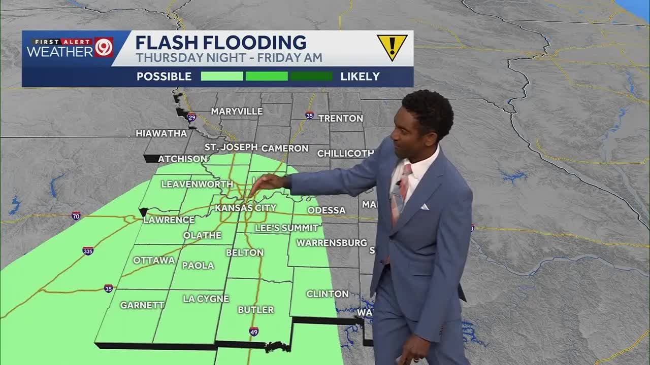 Kansas City weather: Flash flood risk possible overnight Thursday into ...